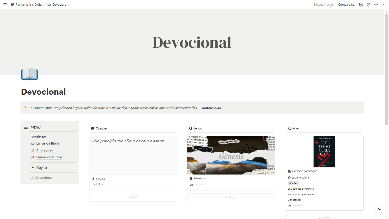 Organize seus estudos bíblicos