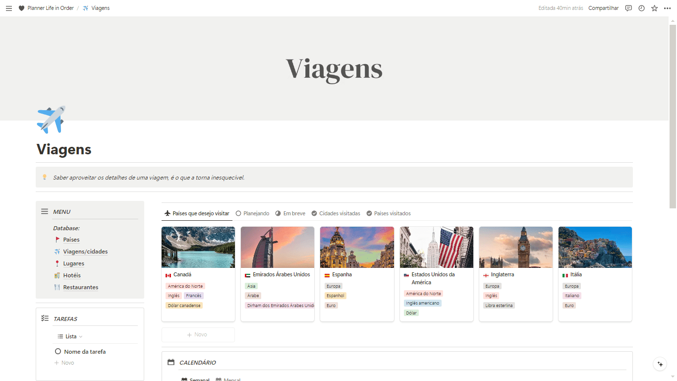 Faça planejamento de viagens